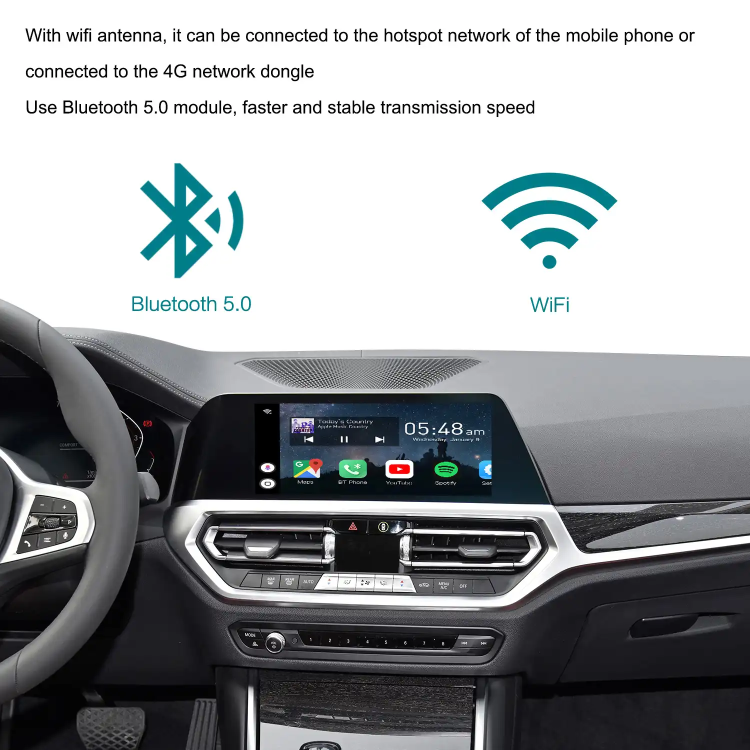 ISUN T6 Carplay AI Box Android system