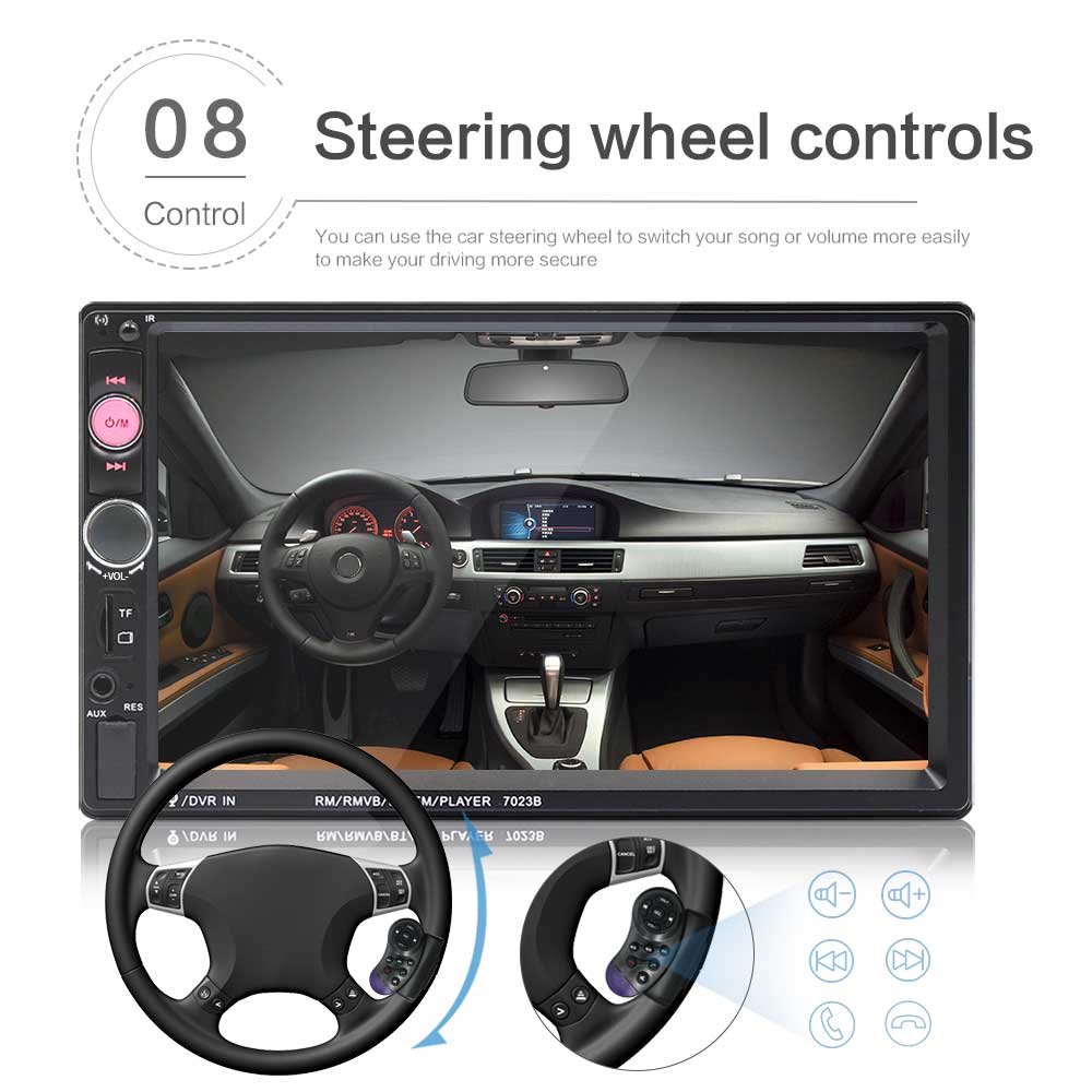 iSun IS7013B Car Mp5 Player +Steering Wheel Control